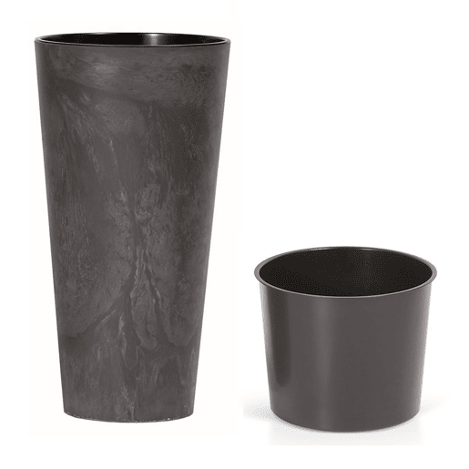 Prosperplast Tubus Slim Efeito de plástico com tanque em antracite, 38,1 (alto) x 20 (largura) x 20 (profundo) cms