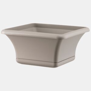 Pote quadrado de 24 cm com pires