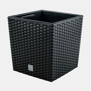 Pote de tempo de 64 -Liter com balde para plantar em cor antracite 40 x 40 x 41 cm.
