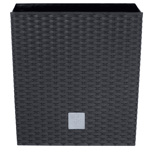 Pote de tempo de 64 -Liter com balde para plantar em cor antracite 40 x 40 x 41 cm.