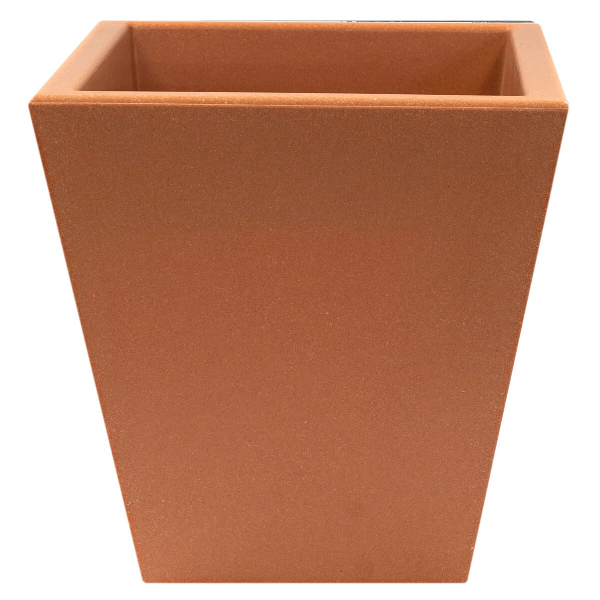 Macetero de polietileno por rotomoldeo color terracota 40x40