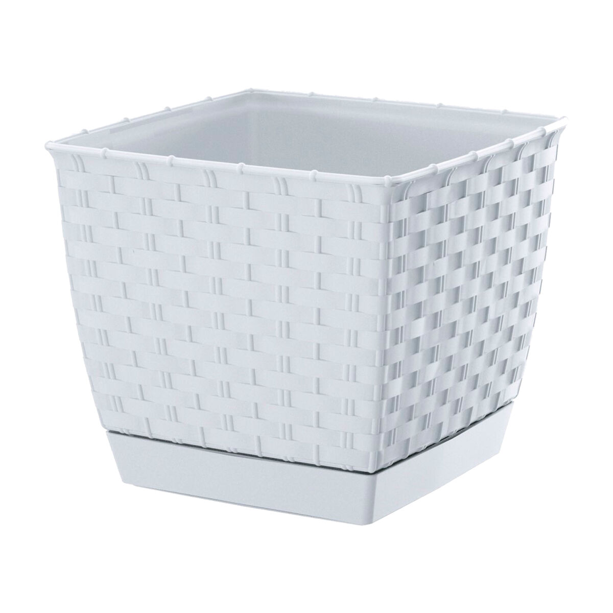Maceta ratolla square 2,5l., dimensiones (mm) 165x165x142, color blanco