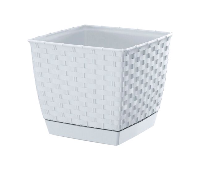 Maceta ratolla square 2,5l., dimensiones (mm) 165x165x142, color blanco