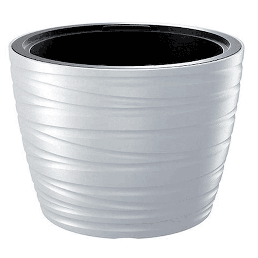 Pote baixo com depósito 22L Limpo de plástico branco 37,5 (comprimento) x 37,5 (largura) x 27,9 (alto) cm