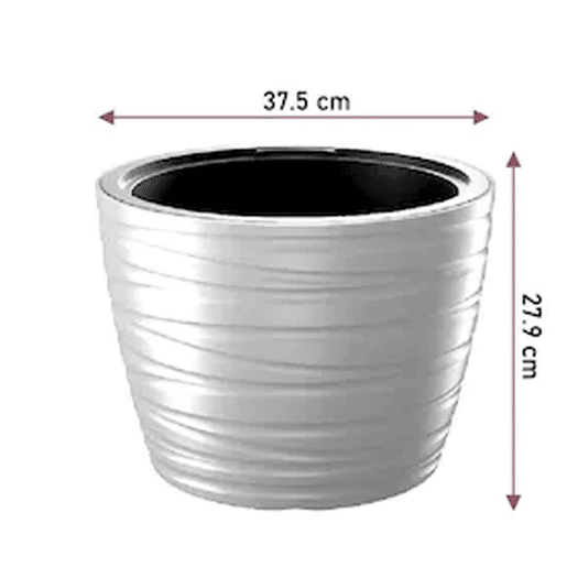 Pote baixo com depósito 22L Limpo de plástico branco 37,5 (comprimento) x 37,5 (largura) x 27,9 (alto) cm