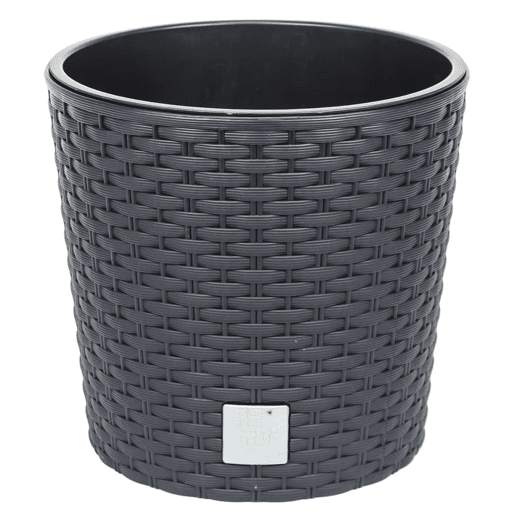 Potão redondo 4,7 litros tempo com balde para plantar em cor antracite 20 x 20 x 19 cm