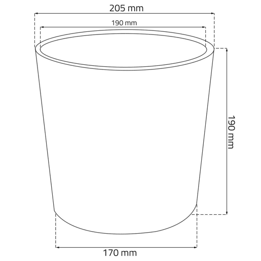 Potão redondo 4,7 litros tempo com balde para plantar em cor antracite 20 x 20 x 19 cm