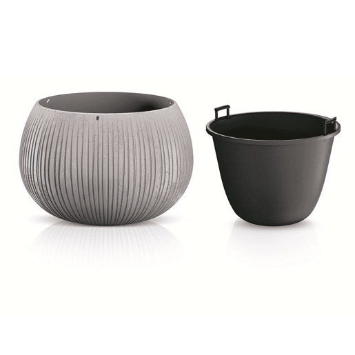 Prosperplast Bowl Plastic With Cement Color Deposit, 21,8 (alto) x 37 (largura) x 37 (profundo) CMS