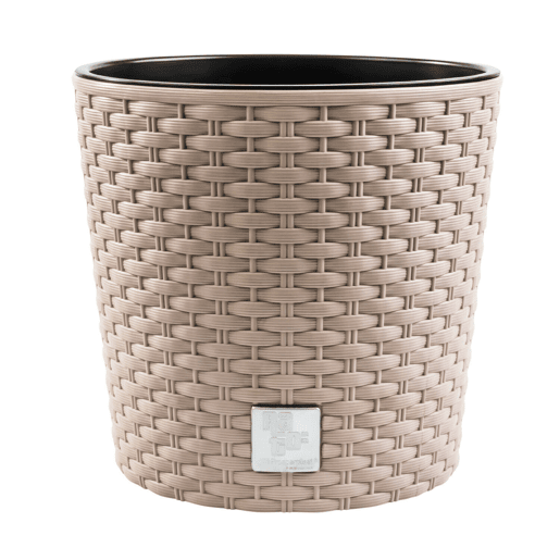 Potão redonda 37,65 litros com um tempo com planta mocca 40 x 40 x 37,5 cm Potão redonda 37,65 litros com um tempo com planta mocca 40 x 40 x 37,5 cm