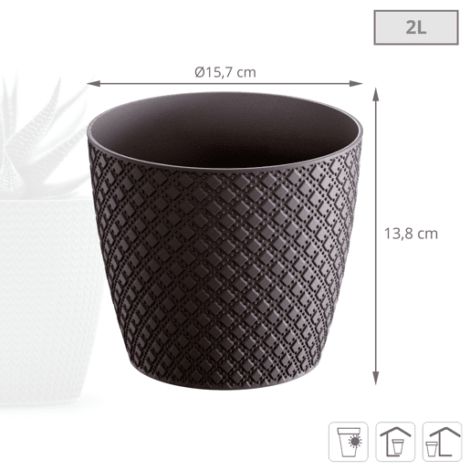 Orient 2l Pot., Dimensões (mm) 157x157x138, cor antracite