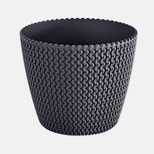 Pote redondo 8L Prosperplast Splofy Plastic in Antracite Color, Ø25,9 x 22 cm