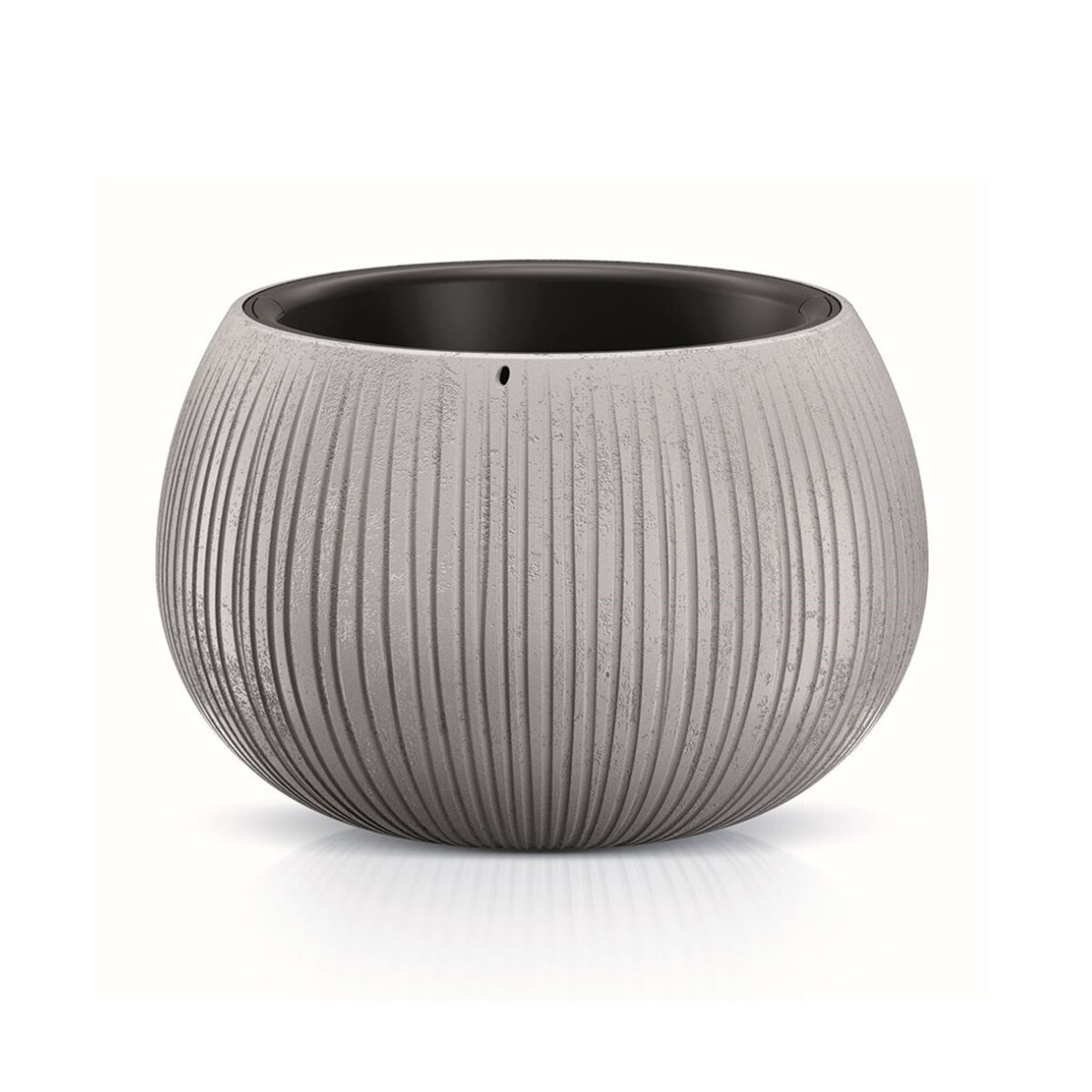 Prosperplast beton bowl de plástico con depósito en color cemento, 11 (alto) x 14,4 (ancho) x 14,4 (profundo) cms