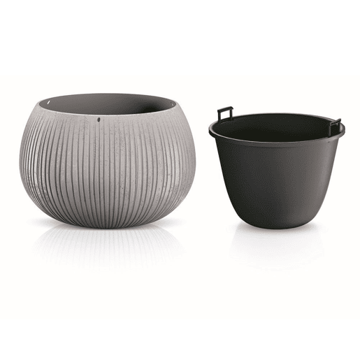 Prosperplast Bowl Plastic With Cement Color Deposit, 11 (alto) x 14,4 (largura) x 14,4 (profundo) CMS