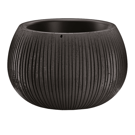 Prosperplast Bowl Plastic With Black Cement Color Deposit, 13,6 (alto) x 18 (largura) x 18 (profundo) CMS