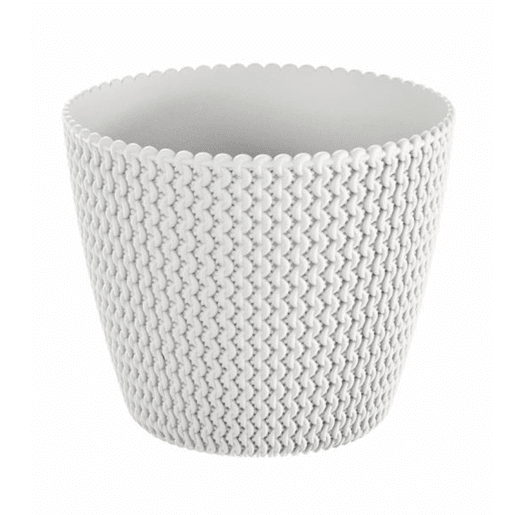 Pote redondo 8l Prosperplast Splofy de plástico branco em cor, Ø25,9 x 22 cm