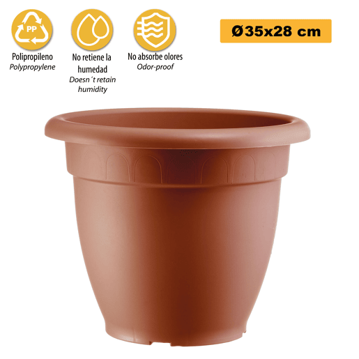 Pote em forma de sino Ø cm 35 terracota