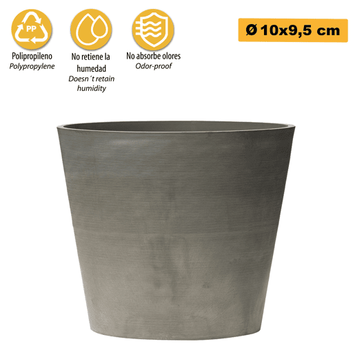 Tipo de cone truncado Ø 10 cm cinza claro