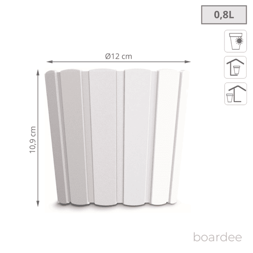 Boardee Basic Pot 0,8L, Dimensões (Mm) 120X120X109, Cor Branco Boardee Basic Pot 0,8L, Dimensões (Mm) 120X120X109, Cor Branco