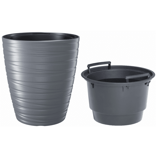 PETA com depósito 68L Maze plástico em pedra cinza 47,5 (comprimento) x 47,5 (largura) x 52,3 (alto) cm