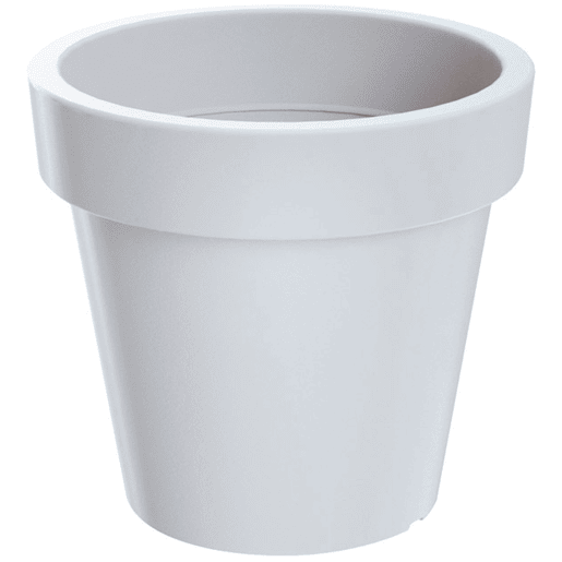 Potão de plástico lofly em branco 15,8 (comprimento) x 15,8 (largura) x 14,4 (alto) cm