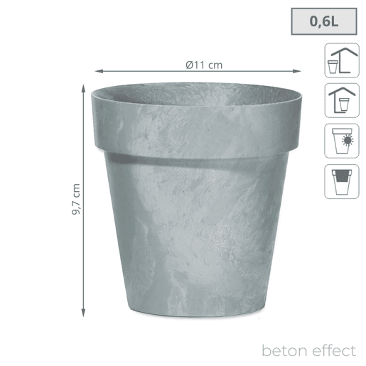 Cubo beton efect 0.6L