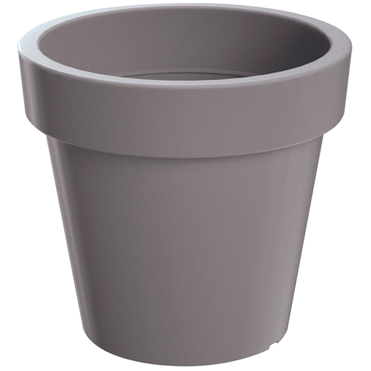 maceta de plastico lofly en color gris 245 largo x 245 ancho x 225 alto cm