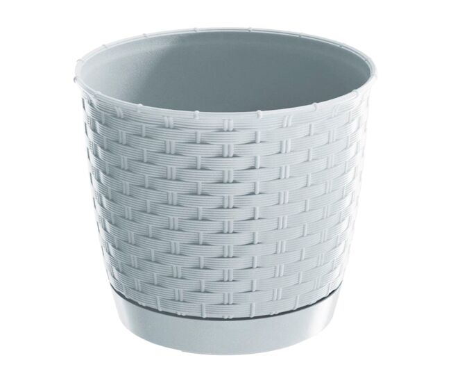 Maceta ratolla round 2,8l., dimensiones (mm) 190x190x165, color blanco