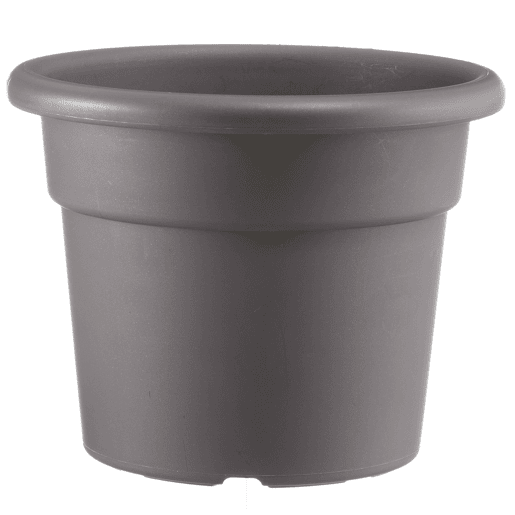 Vaso de flores cilíndrico Ø 22 Cm Cinzento