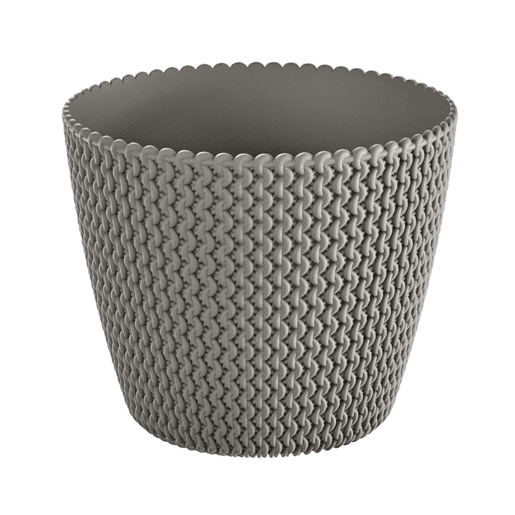 Pote redondo 5L Prosperplast Splofy de plástico cinza, Ø21,8 x 18,4 cm