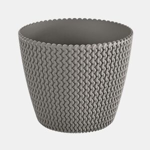 Pote redondo 5L Prosperplast Splofy de plástico cinza, Ø21,8 x 18,4 cm