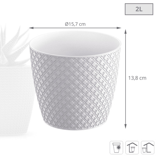 Orient 2l Pot., Dimensões (mm) 157x157x138, cor branca