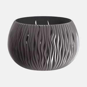 Prosperplast Bowl Plástico arenoso com tanque em antracite, 16,1 (alto) x 23,8 (largura) x 23,8 (profundo) cms