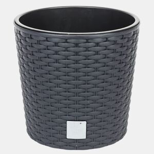 Redoto redondo 15,3 Litros rato com cubilete para plantar em cores escuras de OCRE 30 x 30 x 27 cm