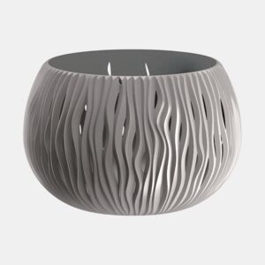 Prosperplast Bowl Plástico arenoso com tanque em pedra cinza, 16,1 (alta) x 23,8 (largura) x 23,8 (profundo) CMS