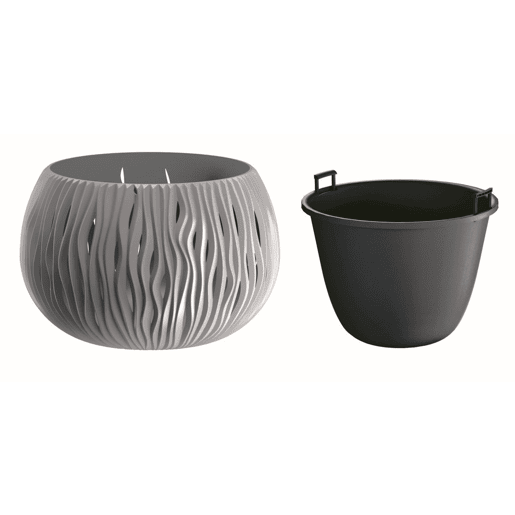 Prosperplast Bowl Plástico arenoso com tanque em pedra cinza, 16,1 (alta) x 23,8 (largura) x 23,8 (profundo) CMS Prosperplast Bowl Plástico arenoso com tanque em pedra cinza, 16,1 (alta) x 23,8 (largura) x 23,8 (profundo) CMS