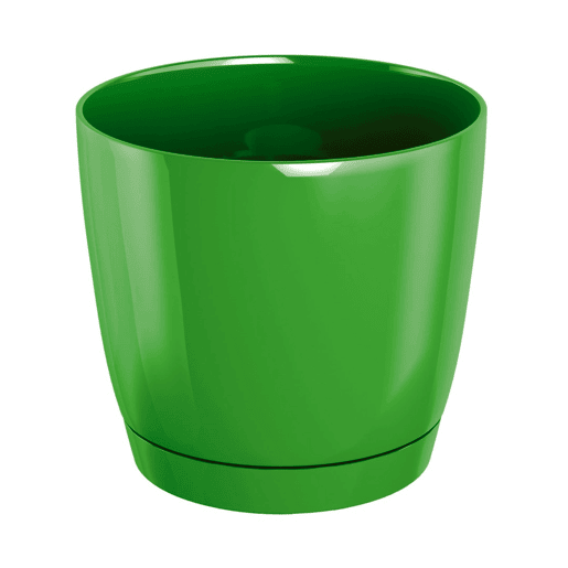 Potão redondo de plástico coubi redondo P em verde azeitona 12 (comprimento) x 12 (largura) x 11 (altura) cm