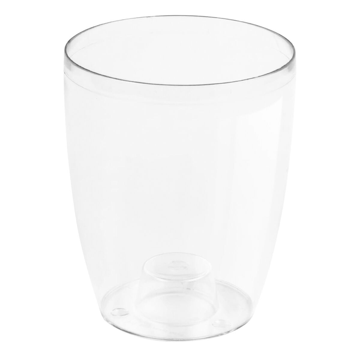 Macetero orquídea de plastico coubi orchid en color blanco transparente 13,2 (largo) x 13,2 (ancho) x 16 (altura) cm