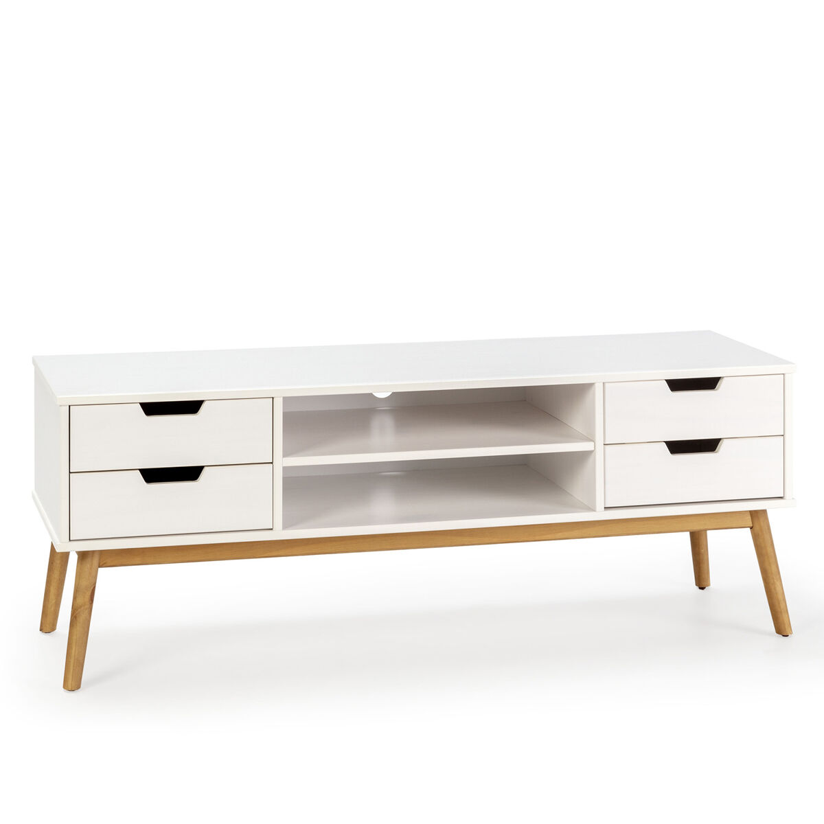 Mueble tv Baku 1 puerta y 2 cajones blanco