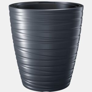 Despesas com 32L Liconfiloso de plástico na cor antracite 37,5 (comprimento) x 37,5 (largura) x 41,9 (alta) cm