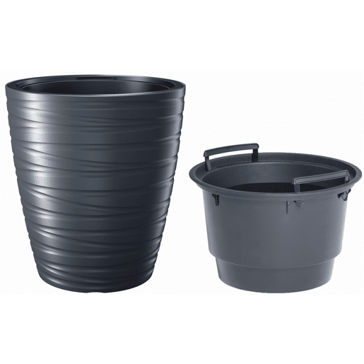 Despesas com 32L Liconfiloso de plástico na cor antracite 37,5 (comprimento) x 37,5 (largura) x 41,9 (alta) cm