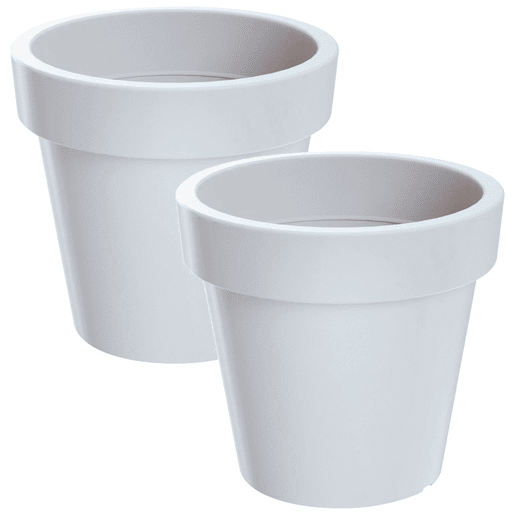 2X Lofly Plastic Pot 24,5 (Comprimento) X 24,5 (Largura) X 22,5 (Alto) Cm