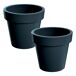 2x Maceta de plastico Lofly 2x Maceta de plastico Lofly Antracita