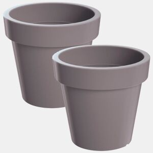2X Lofly Plastic Pot 24,5 (Comprimento) X 24,5 (Largura) X 22,5 (Alto) Cm