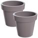2x Maceta de plastico Lofly 2x Maceta de plastico Lofly Gris