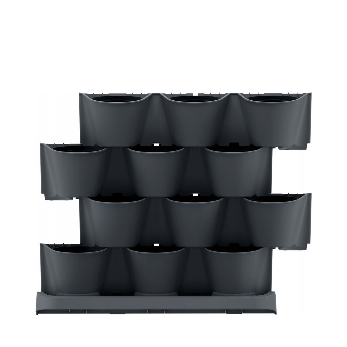 Macetero vertical prosperplast cascade garden de plastico en color antracita 68,5 (largo) x 19 (ancho) x 54,6 (alto) cm