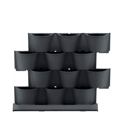 Maceter Vertical Prosperplast Cascade Garden Of Plastic In Antracite Color 68,5 (Comprimento) X 19 (Largura) X 54,6 (Alto) Cm