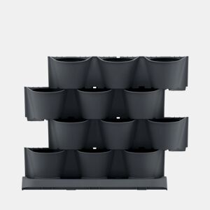 Maceter Vertical Prosperplast Cascade Garden Of Plastic In Antracite Color 68,5 (Comprimento) X 19 (Largura) X 54,6 (Alto) Cm