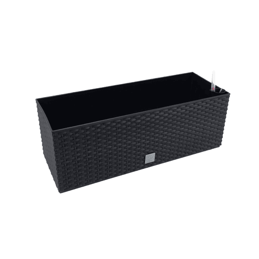 2 17 -Liter Unidades De Jardineiro Retangular Com Coro -Rogia Antracite 52 X 20 X 19 Cm