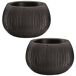 2x Prosperplast BETON BOWL de plástico CON depósito 2x Prosperplast BETON BOWL de plástico CON depósito Negro