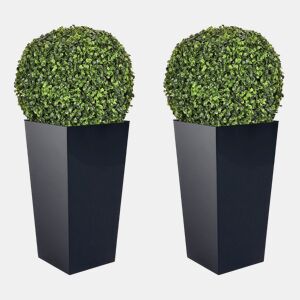 Conjunto Duplo De Maconha Alta 35 L Prosperplast Urbi Quadrado De Plástico Com Tanque Em Antracite, 55 (Alto) X 29,5 (Largura) X 29,5 (Profundo) Cms + B